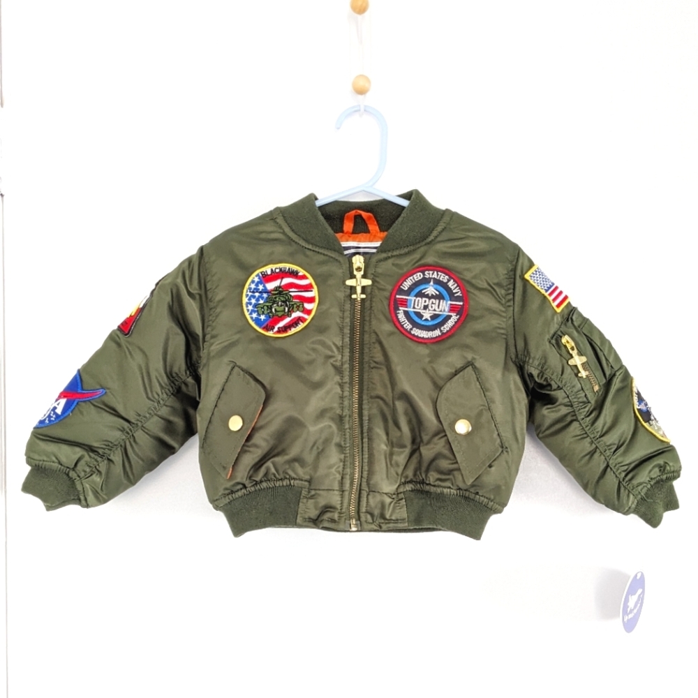 Up and Away Children's Bomber Flight Jacket, Sz 2T
